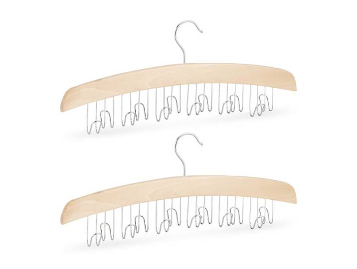 Relaxdays 4 x Gürtelhalter für Kleiderschrank