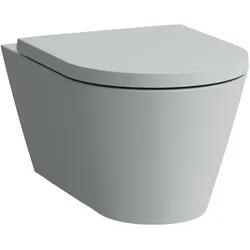 Laufen Wand-WC KARTELL Laufen spülrandlos grau matt 370x545 mm, wandhängend, Tiefspüler für 4,5/3 l-Spülung