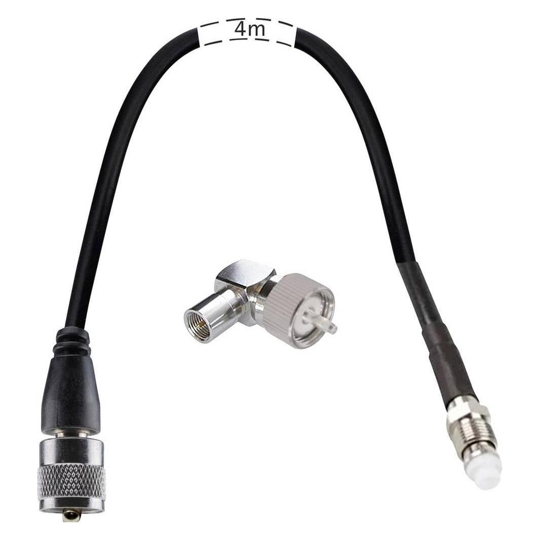Albrecht PL-Kabel auf FME, 4m Länge inkl. FME auf DV Adapterstecker (6834)