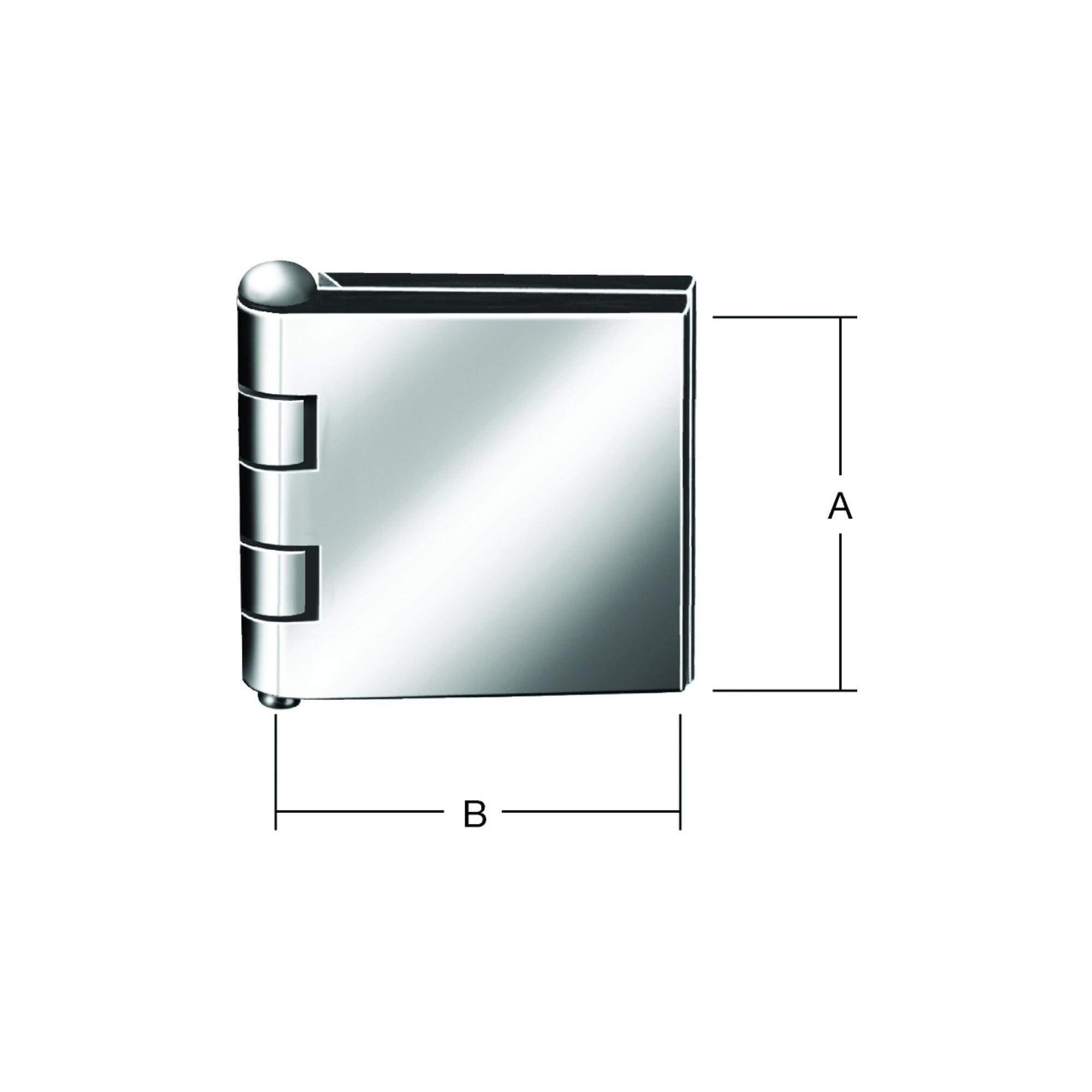VORMANN Wagentürscharnier kantig B80xH50mm,ungebohrt blank (000012011)