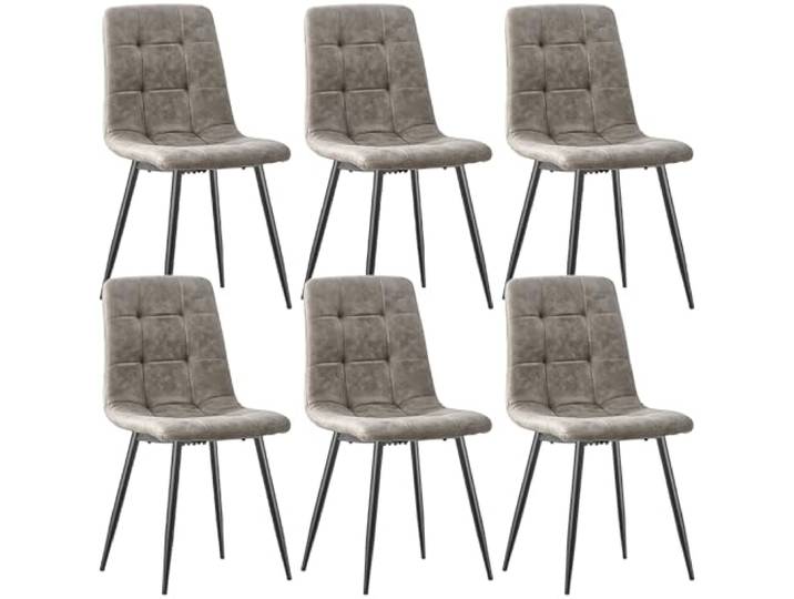 ANVOFONG Technisches Tuch Esszimmerstühle 6er Set,Khaki Esszimmerstuhl mit verstärkten Stuhlbeinen,Küchenstuhl Polsterstühle,Stuhl für Esszimmer,Küche & Wohnzimmer