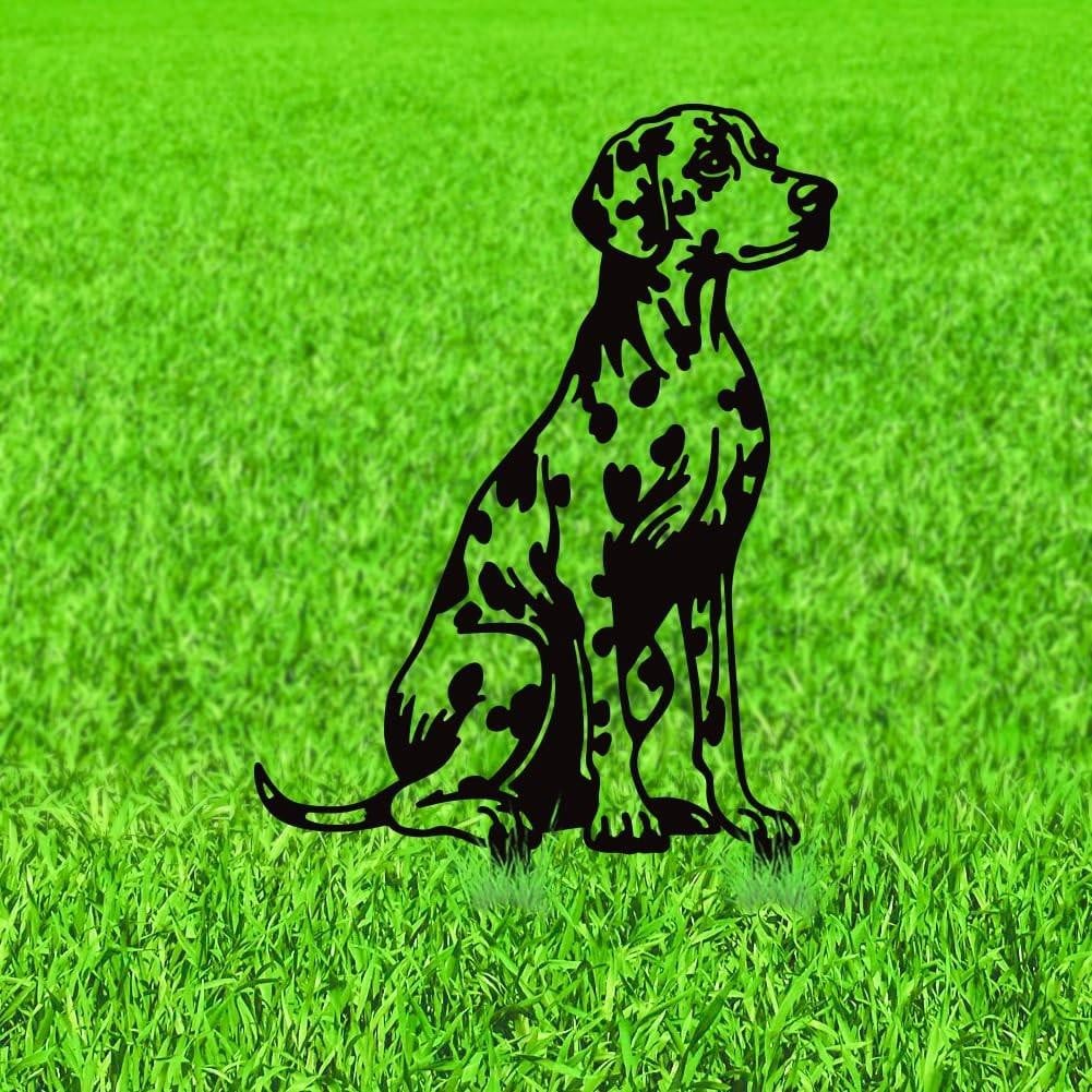 Solidchoice - Dalmatische Hond Metalen Decoratieve Tuinpaal