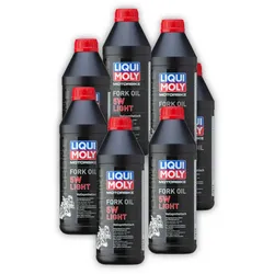 7x Gabelöl LIQUI MOLY 2716 Motorbike Fork Oil 5W light Motorrad 1 Liter