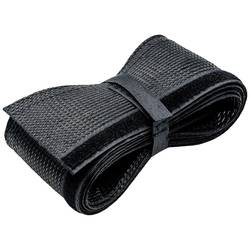 ROLINE PVC Gewebeschlauch für Kabelbündelung, mit Klettband, schwarz, 2,5 m 19.08.3161