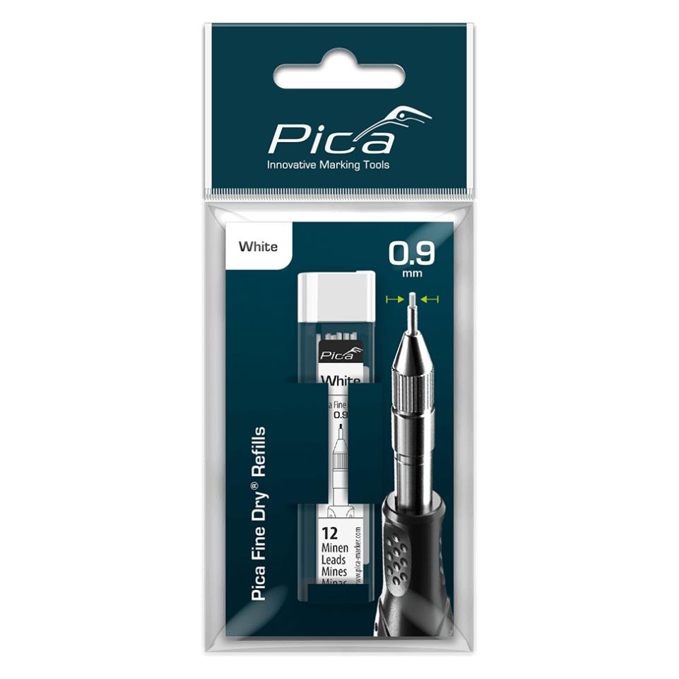 Pica Fine-Dry Minen-Set weiss (12 Stk., 0.90 mm) (7032)