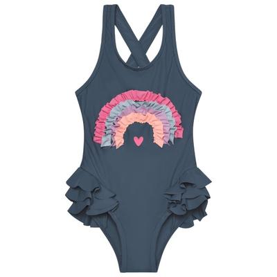 Color Kids - Kid's Swimsuit with Application - Badeanzug Gr 80 blau