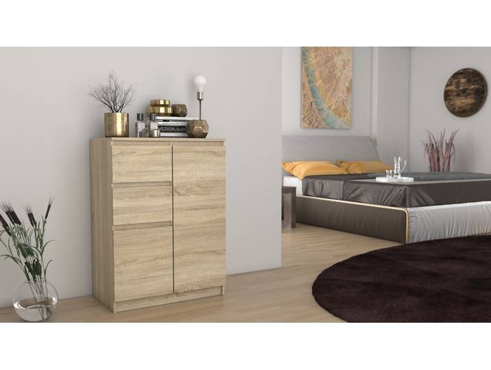 Commode étroite combinée ELBE – chêne sonoma