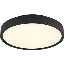 LED Deckenlampe Deckenleuchte Wohnzimmerlampe Dimmbar Schwarz Metall D 39 cm