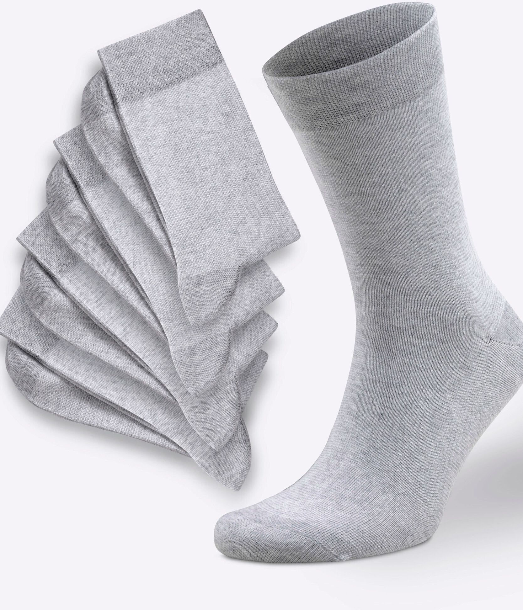 Socken WITT "Socken Socken 4 Paar", Damen, Gr. 35-38, N-Gr, grau, meliert, Socken Socken