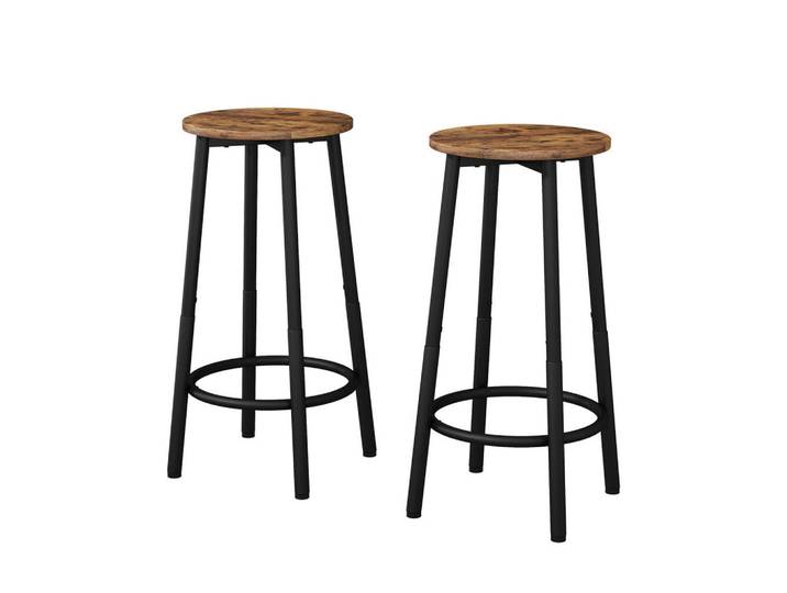 Vicco Barhocker Edmonton Eiche rustikal 31.5 x 64 cm 2 Teile, Wildeiche, Holzwerkstoff, Rechteckig, 31.5x64x30 cm, Esszimmer, Barmöbel, Barhocker