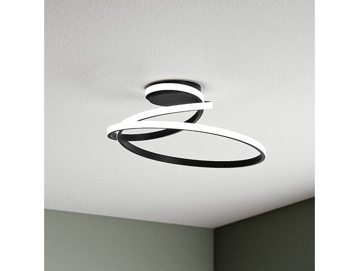 Luce Ambiente Design LED Deckenleuchte Coaster, schwarz, für Wohn- / Esszimmer, Aluminium, Modern