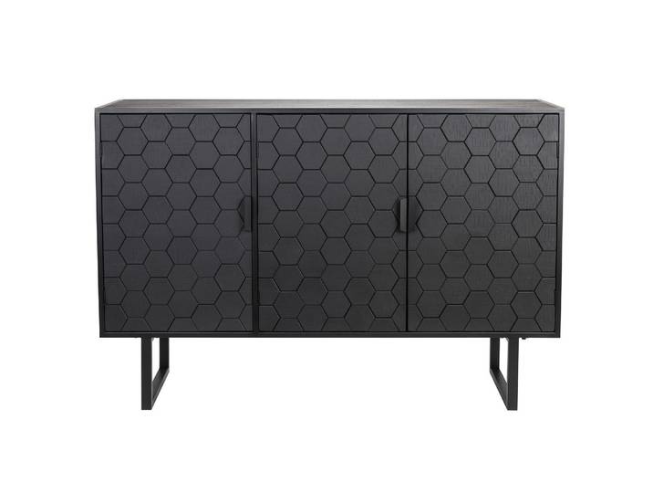 Buffet Link High noir – 135 cm – Design graphique