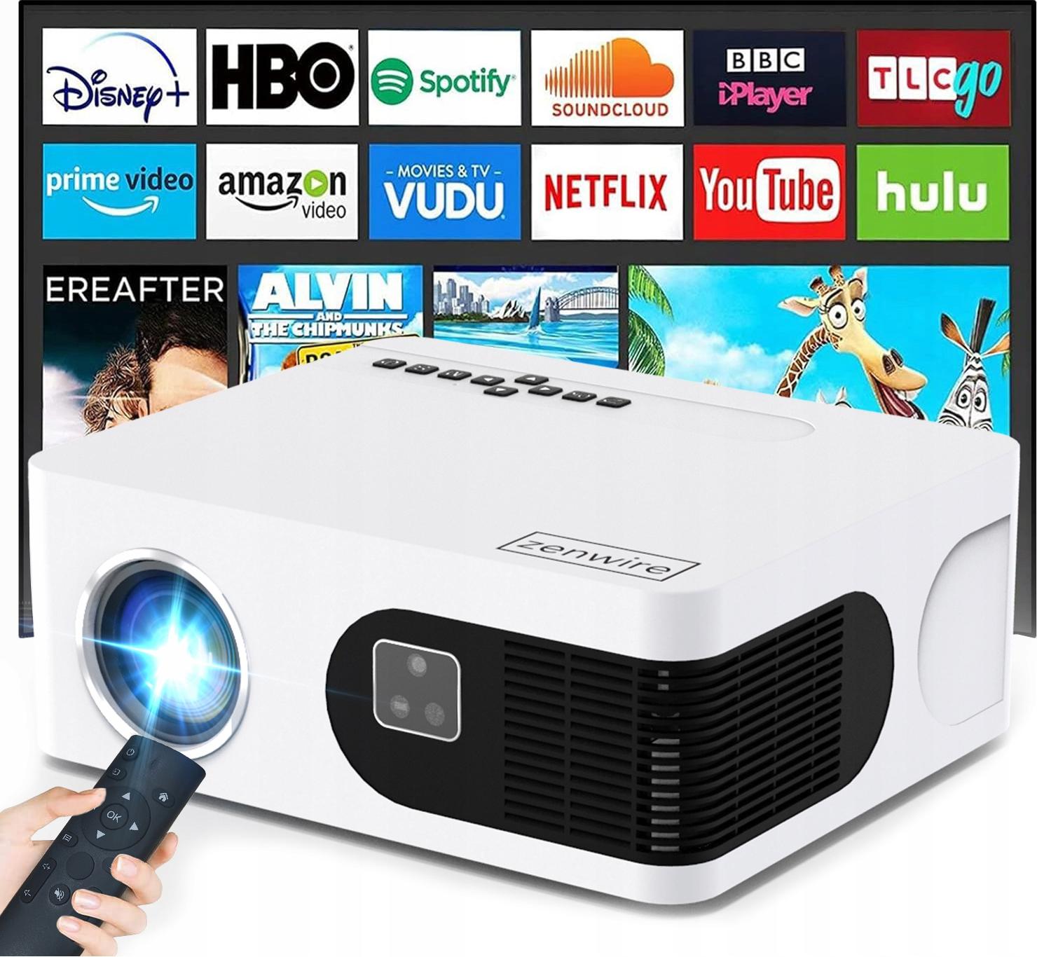 Projektor Zenwire E601h 4K Full HD Smart TV WiFi Bluetooth 18000 Lm Projektor