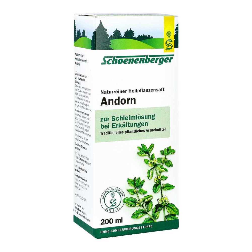 SALUS Pharma GmbH Schoenenberger Naturreiner Heilpflazensaft Andorn 02640583