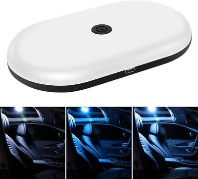 Everyday Crate Universal Car Reading Light USB Powered LED Dome Light Touch Control Interior Lamp Oval
