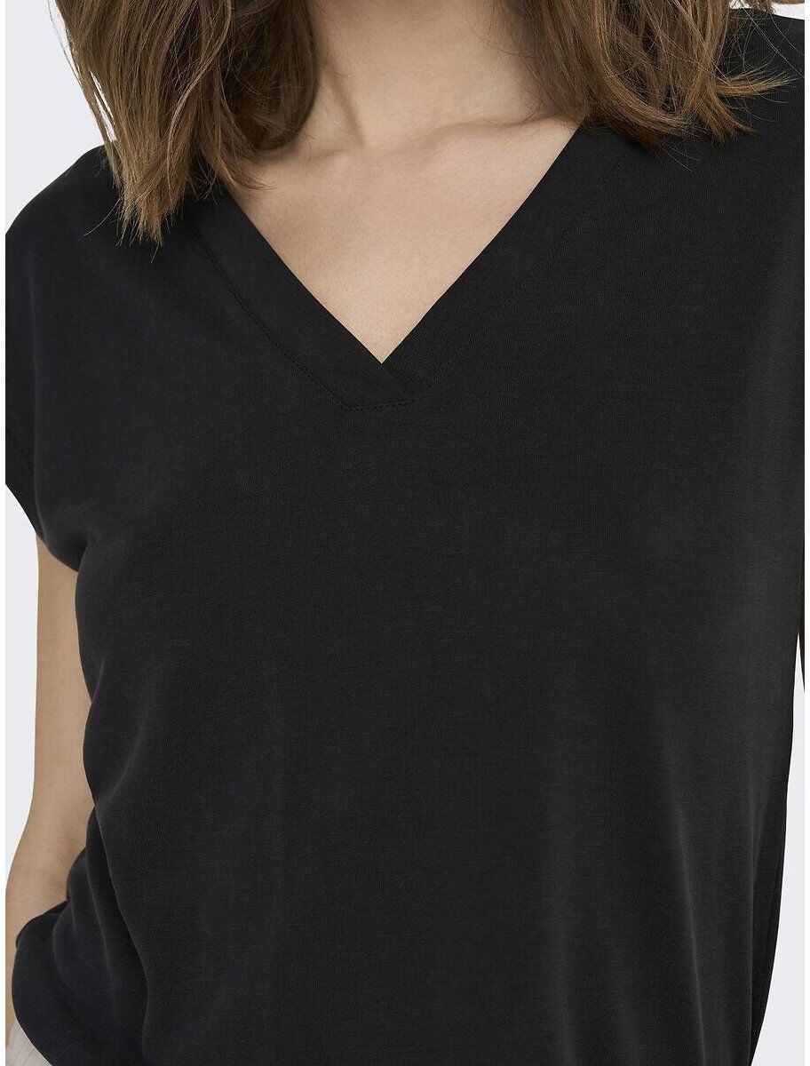 ONLY T-shirt manches courtes, col V