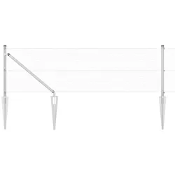 vidaXL Zaunpfosten Silber 10 x 0,8 m (16 x 16 mm Draht) Stahl
