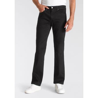 Bootcut-Jeans LEVI'S "527 SLIM BOOT CUT", Herren, Gr. 33, Länge 34, schwarz (boot cut native cali), Denim/Jeans, Obermaterial: 99% Baumwolle, 1% Elasthan, unifarben, slim fit, Jeans, in cleaner Waschung