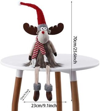 Top Demand Picks Dolls Navidad Figurine Ornaments, Christmas Large Standing Elk, With Lights Reindeer, Gift New Year Home Decor 6