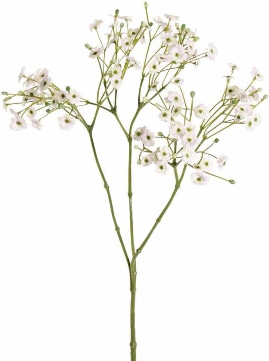 Kunstbloemen Sluierkruid decoratie - Wit - Hoogte: 58 cm