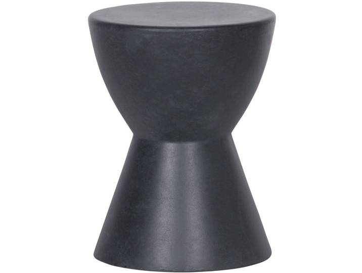 Livetastic Hocker Dover, Schwarz, Glas, Keramik, rund, 35x45x35 cm, Wohnzimmer, Hocker, Sitzhocker