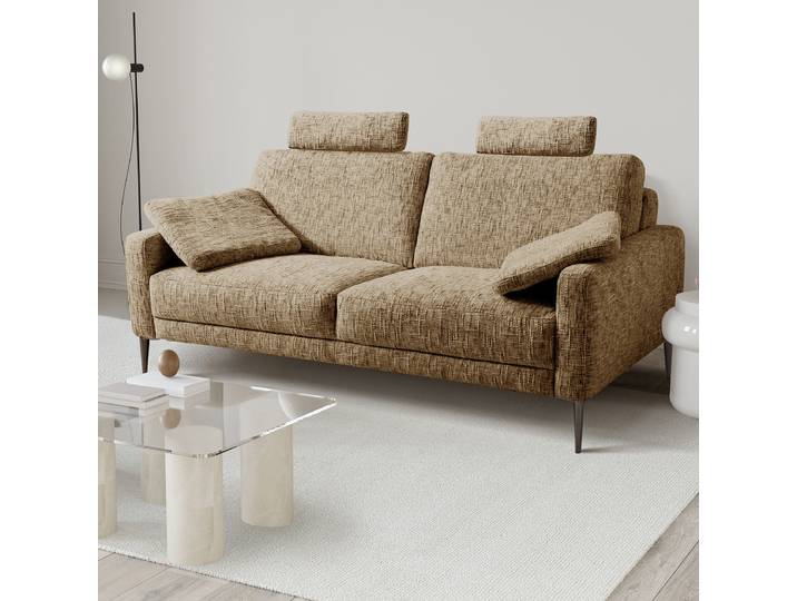 Kopfstütze Braun Strukturstoff Trinu 52 x 52 x 14cm Modern