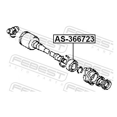 FEBEST Lager, Antriebswelle AS-366723 Vorderachse für TOYOTA Suzuki GREAT WALL