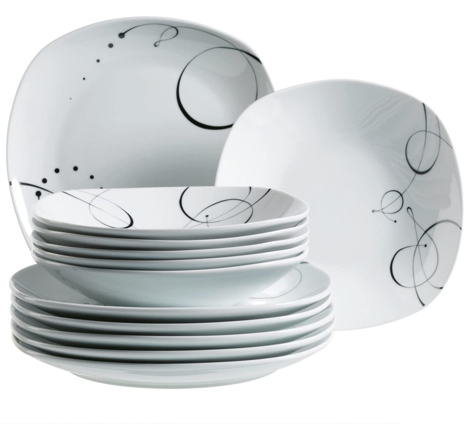 Mäser Chanson servies voor 6 personen, 12-delig, wit