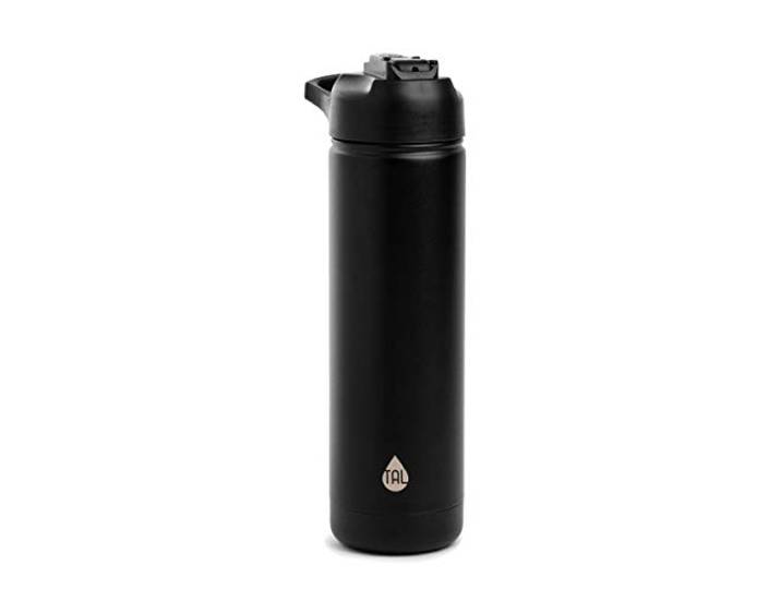 Tal Ranger Pro Wasserflasche aus Edelstahl, doppelwandig, isoliert, 740 ml, Schwarz