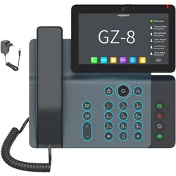 Gequdio High-End IP Telefon GZ-8 mit Netzteil mit Touchdispl, Telefon