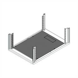 nVent SCHROFF 25230151 19 Zoll Netzwerkschrank-Bodenblech Geschlossen Geeignet für Schranktiefe: 800 mm Schwarz/Grau