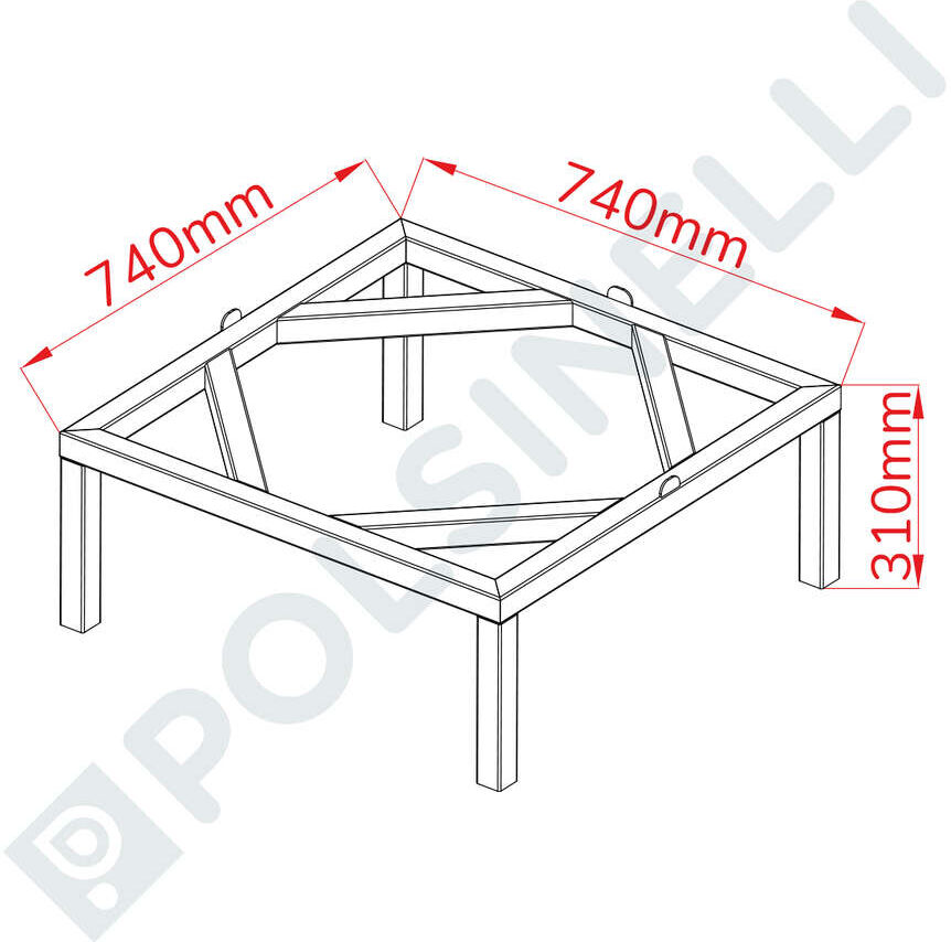 Polsinelli Support pour pot 300 L