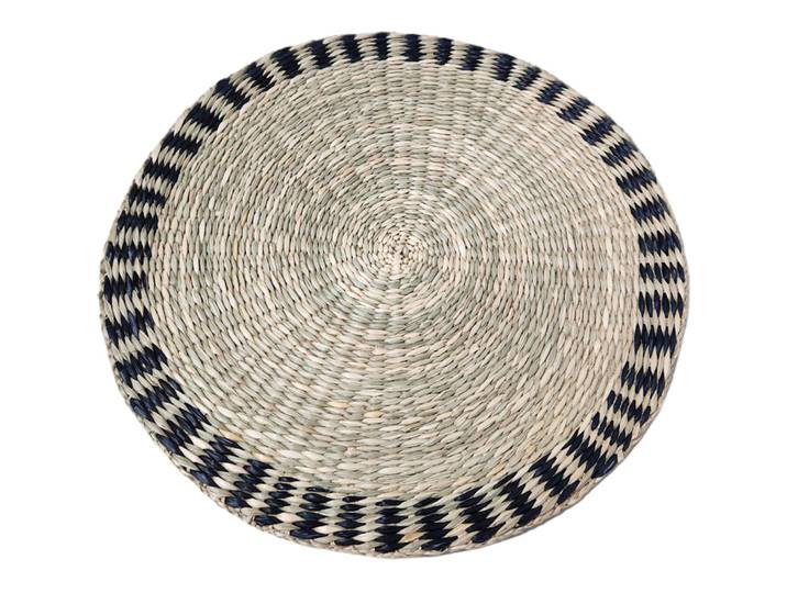 Tischset Jupiter D38 natur/schw. - Material: Seegras - 226