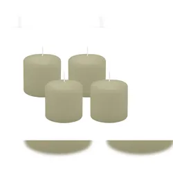 Kopschitz Kerzen 4er Set Stumpenkerzen/Adventskranzkerzen Antik Grün Ø 60 x 60 mm