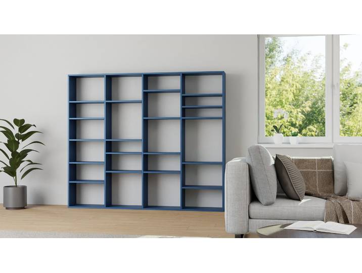Blaues Regal nach Maß MDF Lackiert Violett­blau