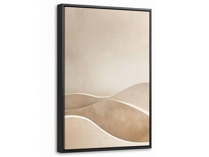 MuchoWow Leinwand Bilder mit Rahmen - Beige - Natur - Abstrakt - Modern - 20x30, Rechteckig, 20x30 cm, gerahmt, Bilder & Rahmen, Bilder, Leinwandbilder