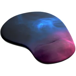 Titanwolf Gaming Mauspad mit ergonomischer Handgelenkauflage, Office Mousepad mit Gelpolster, Farbiger Rauch