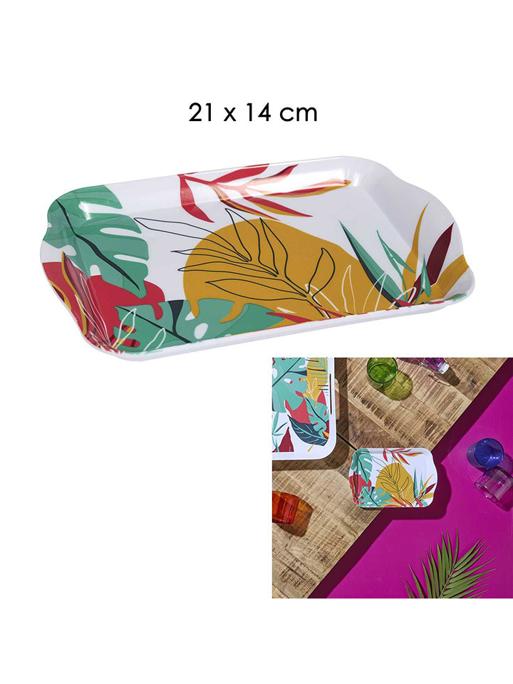 Garden Spirit Tablett ''Paradis Exotique'' in Bunt - (L)21 x (B)14 cm - onesize