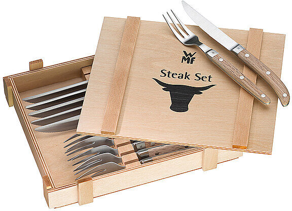 WMF Steakbesteck RANCH 12-teilig, 6 Personen  silber EG