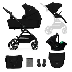 Kinderwagen 3in1 YOXI schwarz (BHT 97x107x79 cm) - BHT 97x107x79 cm
