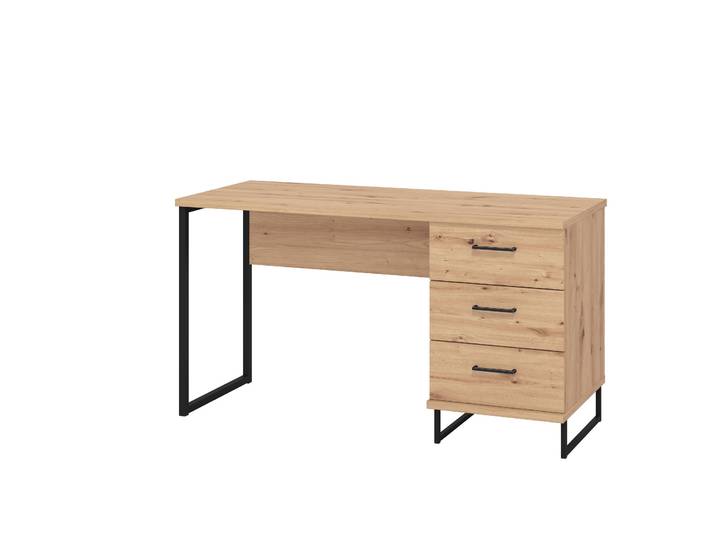 Schreibtisch HOME AFFAIRE Sardinia , braun (artisan eiche), B:137,5cm H:75cm T:56cm, Tische, Schreibtisch, im Industrial Look, Home Office