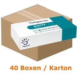 Papernet 2-lagig weiß 40x100 Boxen Kosmetiktücher, Zellstoff 2-lagig, samtweiche weiße Kosmetiktücher 40 Boxen/Karton