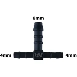 WamSter® T Schlauchverbinder Pipe Connector reduziert 4mm 4mm 6mm Durchmesser