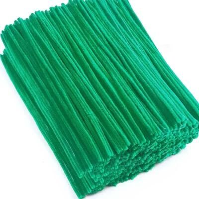 Uplift Essentials 500 Piece Craft Chenille Stems Set Colorful Pipe Cleaners And Plush Strips For Kids' DIY Creative Toys green