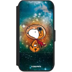 Nivocase Klapphülle für Apple iPhone 8 Handyhülle aus Kunst Leder NIVOflip schwarz Astronaut Offizielles (Apple iPhone 8), Smartphone Hülle, Schwarz