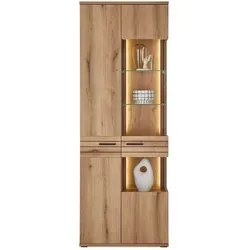 set one by Musterring Vitrine Tempe Holzoptik Braun Eiche