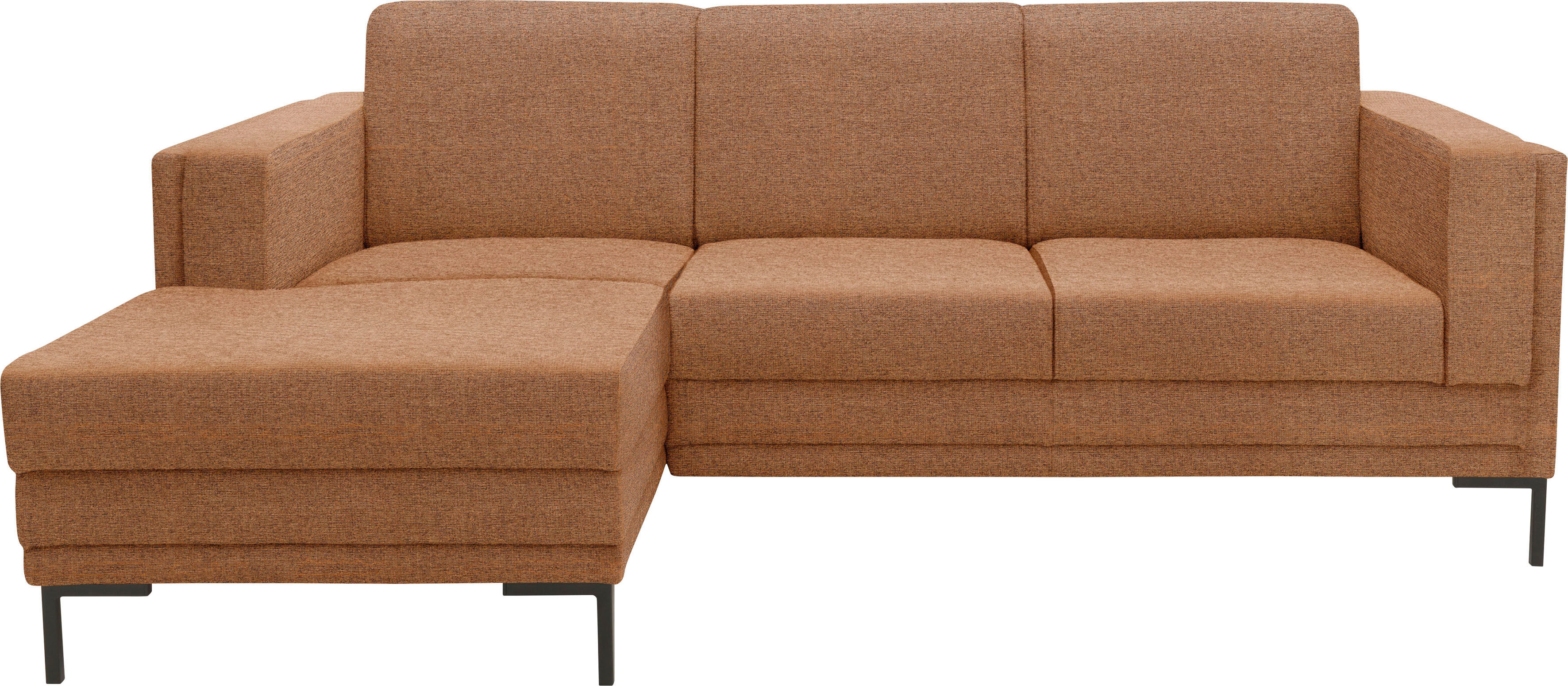 Ecksofa "LOOKS VII L-Form", braun (messing), B:214cm H:82cm T:146cm, 100% Polyester, LOOKS BY WOLFGANG JOOP, Sofas, Ecksofa, klare Linien, edles Design