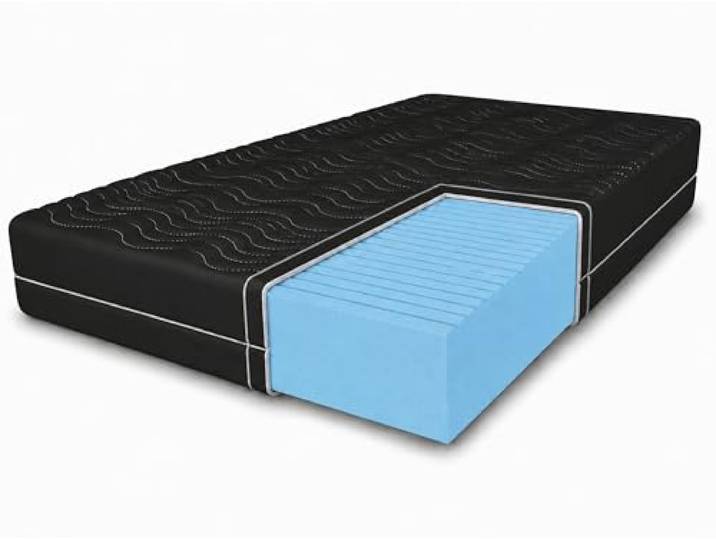 MARPUR Schaummatratze 160x200 Olivia mit Massageschicht, H3, Schwarz Matratze 160x200, orthopädisch, atmungsaktiv, waschbar