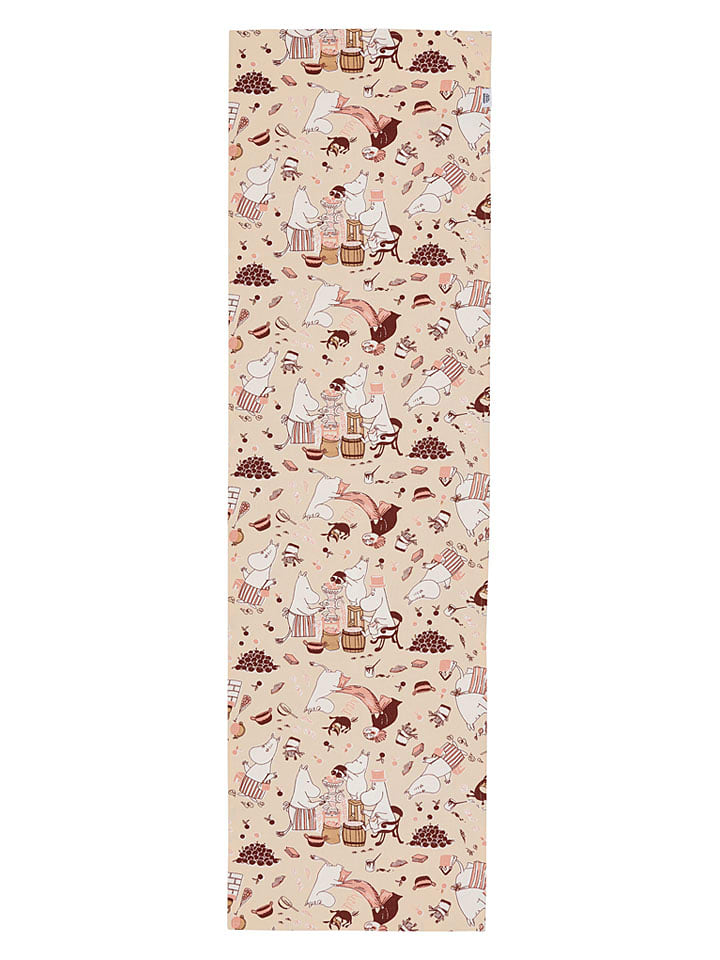 Moomin Tischläufer ''Housekeeping'' in Beige/ Hellbraun - (L)140 x (B)40 cm - onesize