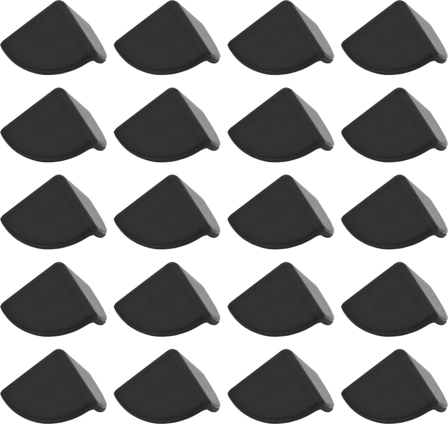 Cocosity 20 stuks hoekbeschermers voor bureaus en meubels, zwart, siliconen, kinderveilig